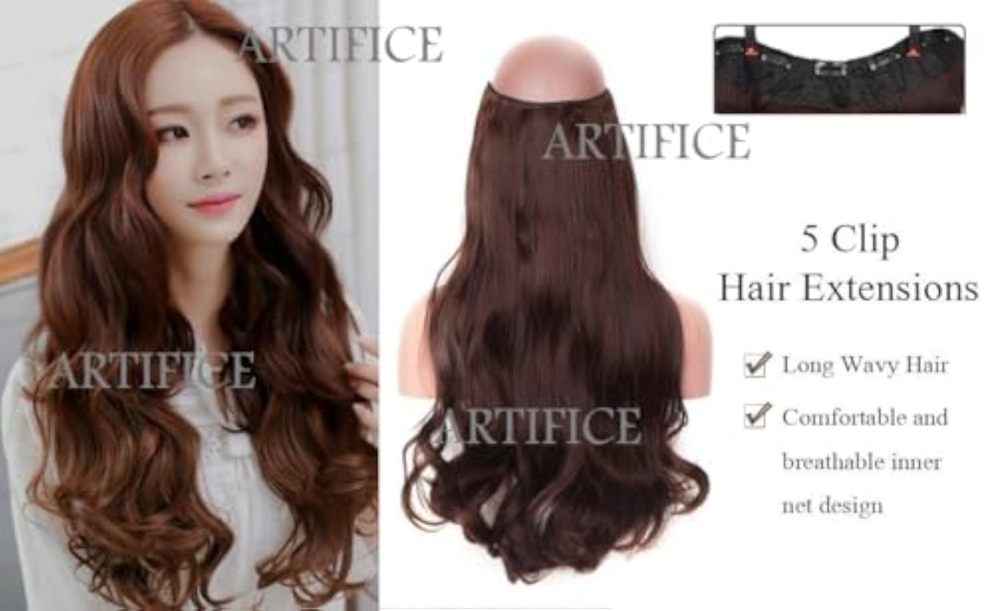 24 Inch Clip In Hair Extensions, Thick Long Hair